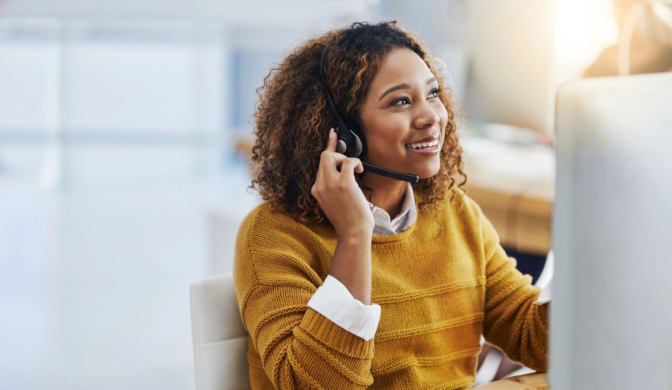 Customer service agent portrait